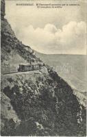 Montserrat, El Ferrocarril ascendint per la montanya, el cremallera la subida / rack railway, mountain railway, train (EK)
