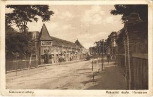 1928 Budapest XVI. Rákosszentmihály, Rákosi út, Harcsa sor, Otthon kávéház és étterem. Dénes József kiadása (EK)