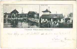 1900 Budapest XVI. Rákosszentmihály, uszoda, meleg fürdő. Kiszer Nándor 105. (EB)