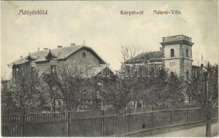 1913 Budapest XVI. Mátyásföld, Kárpát út, Mátrai villa. Varga Sándor kiadása (EK)