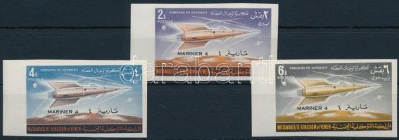 1965 Mariner 4 vágott ívszéli sor Mi 165B-167B