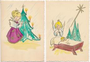 8 db MODERN képeslap tervezet: karácsonyi üdvözlet / 8 modern postcard designs: Christmas greeting