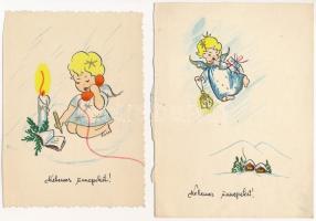 8 db MODERN képeslap tervezet: karácsonyi üdvözlet / 8 modern postcard designs: Christmas greeting