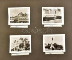 cca 1930-1940 Olaszországi, franciaországi, monacói utazások, fotóalbum 150 db képpel, 5,5×6,5 és 6×8,5 cm