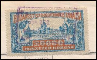 1925 Bp., Halotti anyakönyvi kivonat Fürst Mór izraelita vallású kereskedőről, okmánybélyegekkel