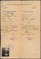 1945 Bp., Személyazonossági igazolvány magyar és orosz nyelven, fényképpel