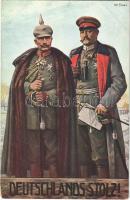 Deutschlands Stolz! / Emperor Wilhelm II and Paul von Hindenburg, German military s: Art. Fischer