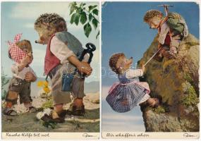 5 db MODERN motívum képeslap: német bábfilm / 5 modern motive postcards: German puppet animation