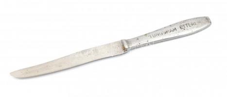 Tungsram étterem feliratos fém nyelű kés 23 cm