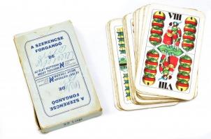Hungária biztosító szerencse forgandó magyar kártya eredeti dobozában