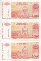 Bosznia-Hercegovina / Szerb Köztársaság / Banja Luka 1993. 50.000D (3x) "Z 0003503", &quot...
