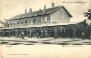 1904 Sárvár, indóház, vasútállomás. Rosenthal Zsigmond kiadása