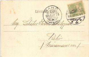 1904 Debrecen, vasútállomás Pongrácz Géza kiadása