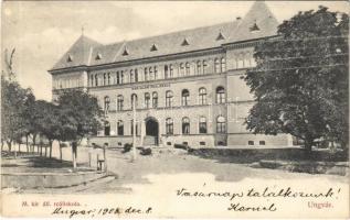 1905 Ungvár, Uzshorod, Uzhhorod, Uzhorod; M. kir. áll. reáliskola. Székely és Illés kiadása / school