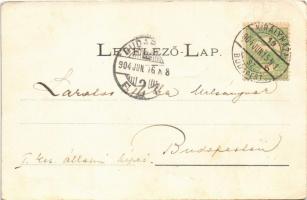 1904 Rahó, Rachov, Rahiv, Rakhiv; Piac részlet és indóház, vasútállomás. Némethi J. felvétele / mark...