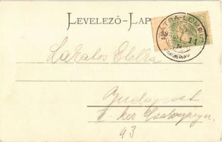 ~1900 Tátralomnic, Tatranská Lomnica (Magas-Tátra, Vysoké Tatry); Katolikus templom, tömeg a mise el...