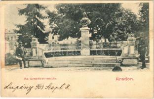 1903 Arad, Erzsébet (Sissi) emlék / statue of Empress Elisabeth of Austria (Sisi) (EK)