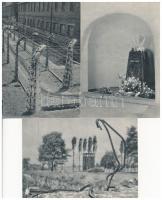 Auschwitz-Birkenau, Oswiecim-Brzezinka; Concentration camp / koncentrációs tábor - 9 db modern képeslap / 9 modern unused postcards