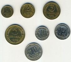 Szovjetunió 1939. 1k, 2k, 3k, 5k, 10k, 15k, 20k teljes sor! T:2,3