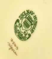 Zsolnay szecessziós virág mintás füles váza. Kézzel festett, jelzett, hibátlan 21,5  cm