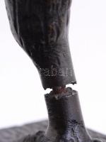 Bronz galamb, talapzaton, lába sérült, m: 17 cm