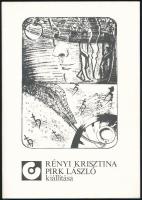 Rényi Krisztina (1956-) 2 db és Pirk László (1953-) 1 db litográfiája 1987-ből. Rényi Krisztina (1956-): Halak jegyében. Litográfia, papír, jelzett, Számozott (25/300). 23×16 cm. + Rényi Krisztina (1956-): Önsebző Pelikán. Litográfia, papír, jelzett, Számozott (25/300). 23×16 cm. + Pirk László (1953-): Kráter-színház. Litográfia, papír, jelzett, Számozott (25/30). 16x23 cm. Eredeti feliratozott, illusztrált kiállítási papír mappában, Hann Ferenc művészettörténész írásával magyar és angol nyelven. Jó állapotban.