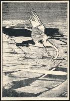 Rényi Krisztina (1956-) 2 db és Pirk László (1953-) 1 db litográfiája 1987-ből. Rényi Krisztina (195...