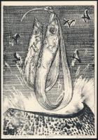 Rényi Krisztina (1956-) 2 db és Pirk László (1953-) 1 db litográfiája 1987-ből. Rényi Krisztina (195...