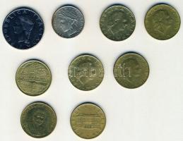 Olaszország 1979-96. 100L (2x), 200L (7x) mind klf motívumokkal T:2,2/3