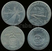 1980. 100Ft + Lengyelország 1978. 20Zl + Szovjetunió 1979. 1R + 1981. 1R mindegyik űrhajózás motívum...