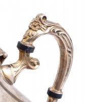 Ezüstözött alpakka teáskanna, jó állapotban, m: 22 cm