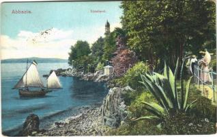 1914 Abbazia, Opatija; Südstrand / beach