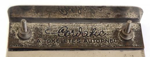 "Cordiatic. A tökéletes autopneu" fém jegyzettartó, kopásokkal, 16,5x10 cm