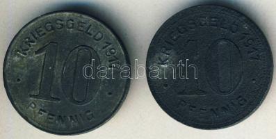 Német Birodalom / Császárság / Elberfeld 1917. 10Pf(2x) szükségpénz T:3