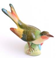 Herendi madár figura. Kézzel festett, jelzett, hibátlan. 8,5x11,5 cm