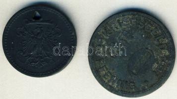 Német Birodalom/ Császárság/ Essen 1917. 50Pf szükségpénz +  Frankfurt a.m. 1917. 10Pf szükségpénz T...