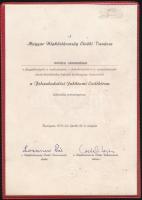1970 Bp., Magyar Népköztársaság Elnöki Tanácsa által adományozott oklevél, rajta Losonczi Pál aláírásával