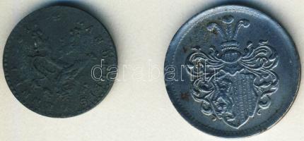 Német Birodalom / Weimari Köztársaság / Leipzig d.n. 20Pf szükségpénz + Német Birodalom/ Császárság/ Lennep 1917. 5Pf szükségpénz T:3