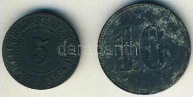 Német Birodalom / Weimari Köztársaság / Lissa-Posen d.n. 10Pf szükségpénz + Lüneburg d.n. 5Pf szüksé...