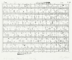 7 db, a Budapesti Új Zenei Stúdió zeneszerzőinek munkáit tartalmazó, ő általuk rajzolt és írt, kotta...