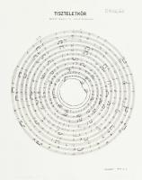 7 db, a Budapesti Új Zenei Stúdió zeneszerzőinek munkáit tartalmazó, ő általuk rajzolt és írt, kotta...