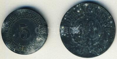 Német Birodalom/ Császárság/ Posen 1917. 10Pf szükségpénz + Prenzlau
1917. 5Pf szükségpénz  T:3