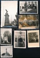 cca 1930-1940 Kb. 32 db fénykép köztéri szobrokról, 6×6 és 13×18 cm közötti méretekben