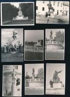 cca 1930-1940 Kb. 32 db fénykép köztéri szobrokról, 6×6 és 13×18 cm közötti méretekben