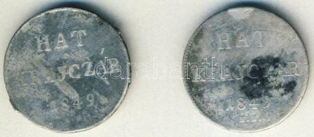 1849. 6kr Ag(2x) T:3,3/4+ fny