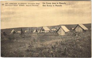Rwanda, Un Camp dans le Ruanda, Est Africain Allemand (Occupation Belge) / German East Africa