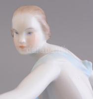 Herendi táncoló akt. Ritka forma. Kézzel festett, jelzett, hibátlan. . m: 21 cm