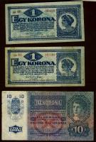 1902. 1000K piros "Deutschösterreich" fny-sal T:III/IV + 1913. 20K piros "Deutschöste...