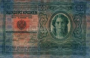 1912. 100K piros "Magyarország" körbélyegzővel T:II