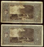 1848. 5Ft "Kossuth bankó" + 1913. 20K piros "Magyarország" fny-sal + 1915. 10K p...